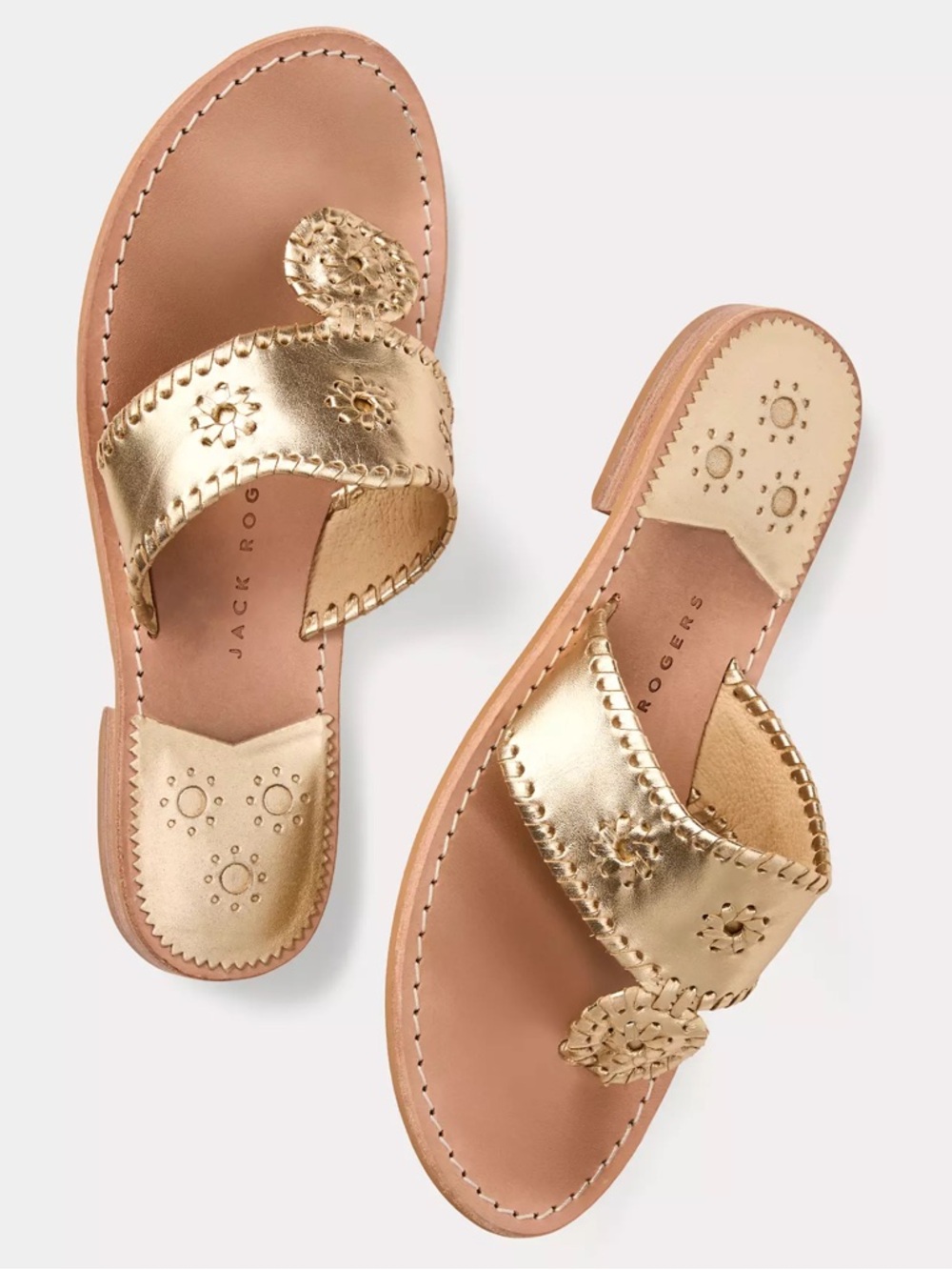 Jack Rogers Kids Jacks Flat Sandals – Size 12 | Gold Metallic | Mommy & Me